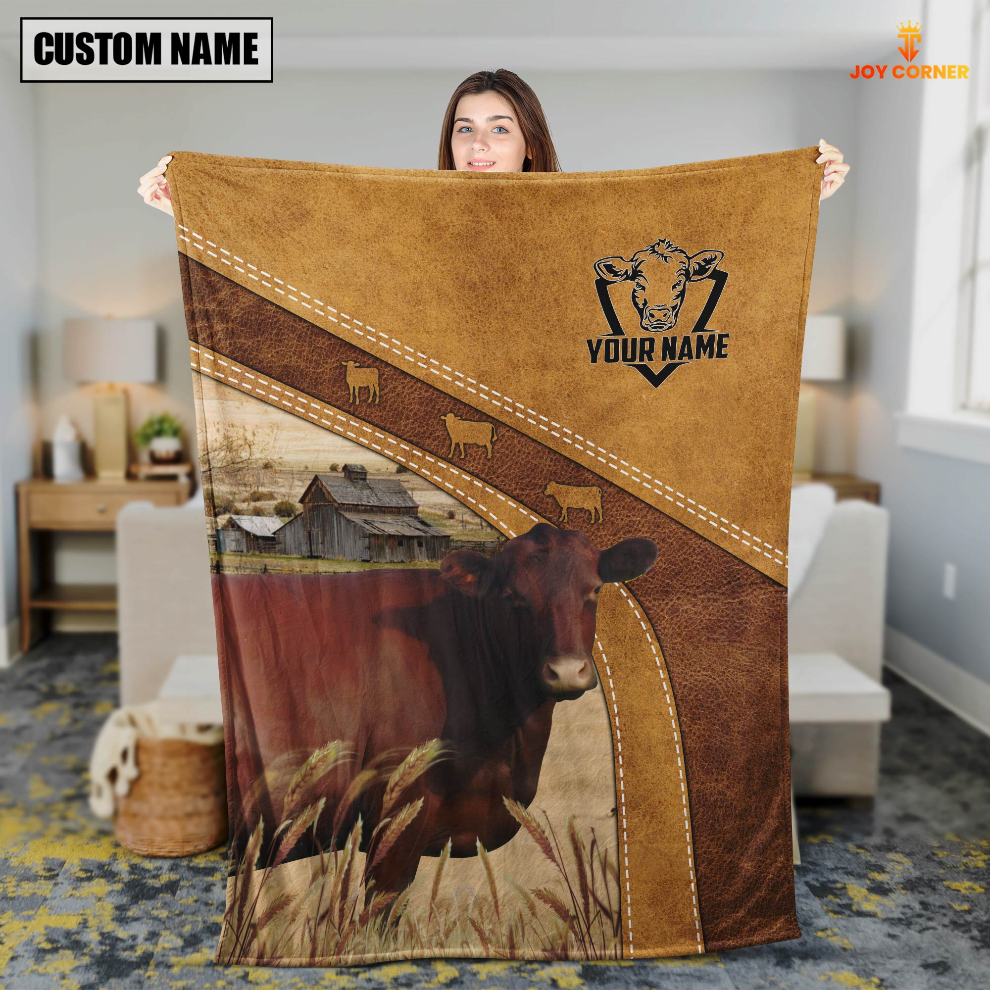 Red Poll Custom Name Blanket Collection