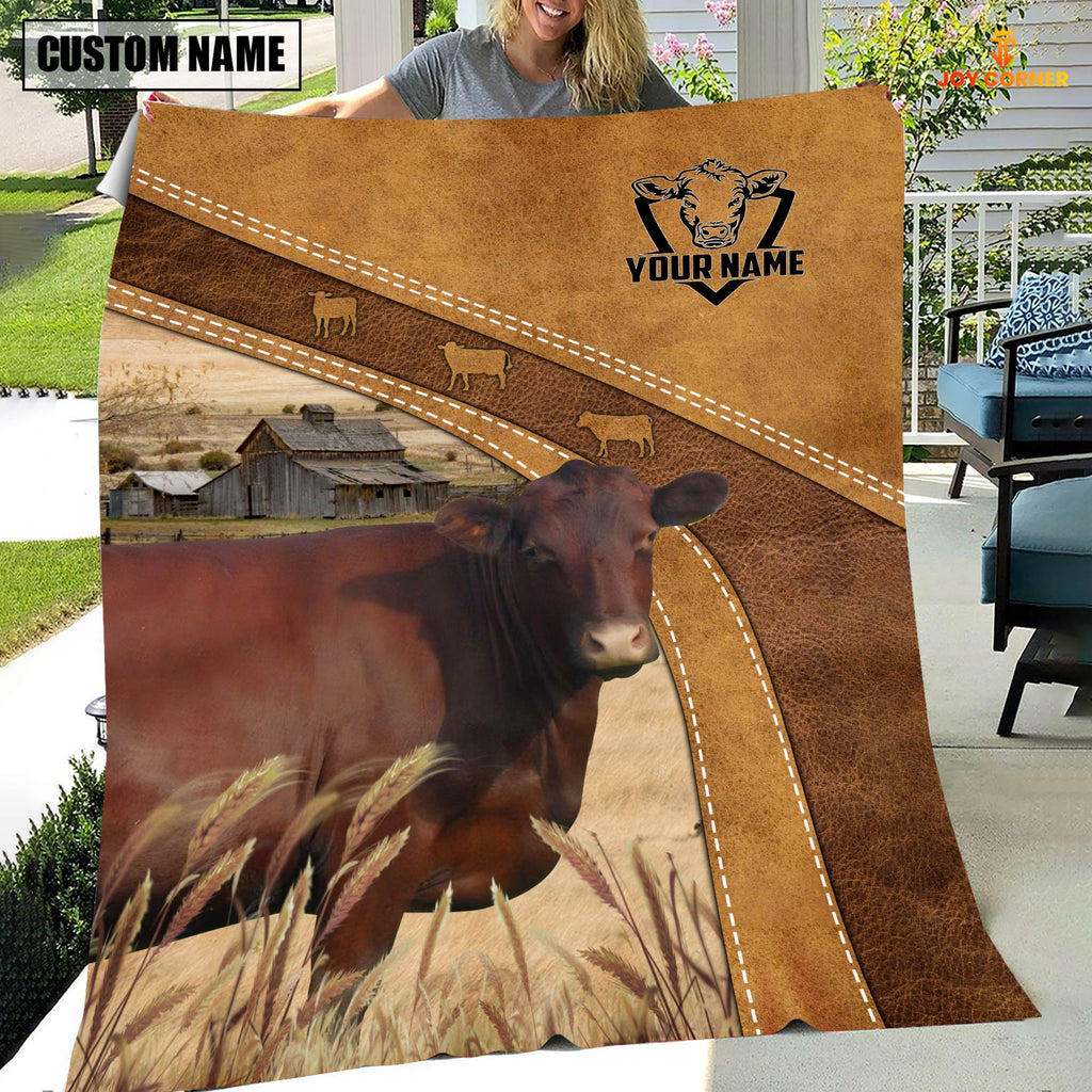 Red Poll Custom Name Blanket Collection