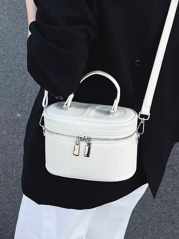 Summer Women's Crossbody Square Bag Korean Edition INS Versatile Travel Box Handbags Daily Simple PU One Shoulder Bags ﻿