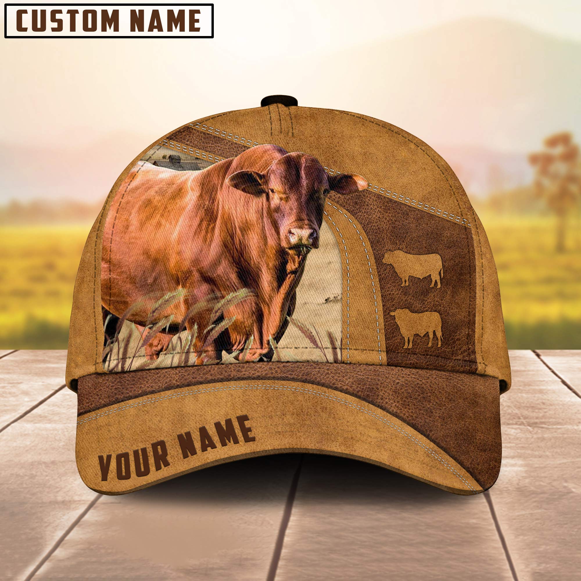Personalized Name Santa Gertrudis Cattle Cap