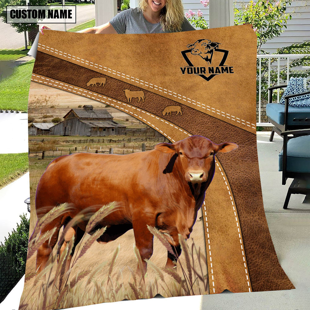 Personalized Name Senepol Brownie Background Blanket