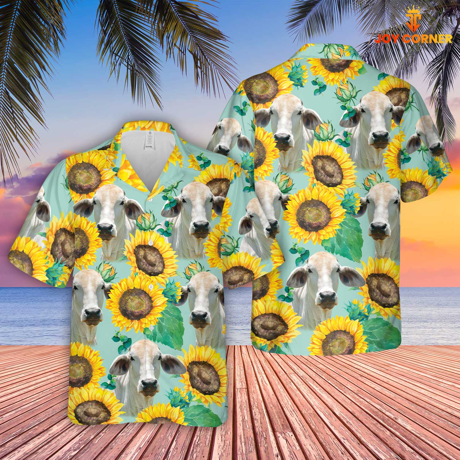Unique Brahman Sunflowers Floral Farm 3D Hawaiian Shirt