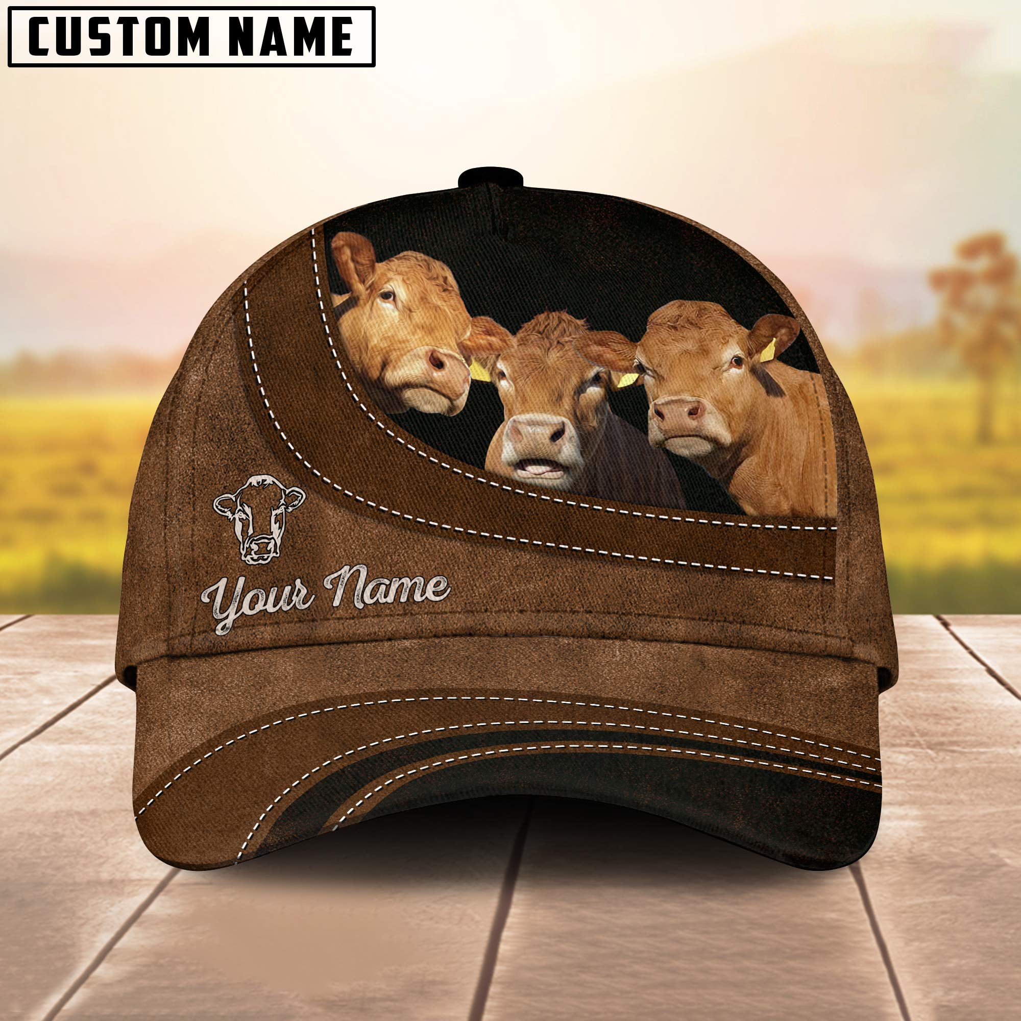 Limousin Happiness Customized Name Cap