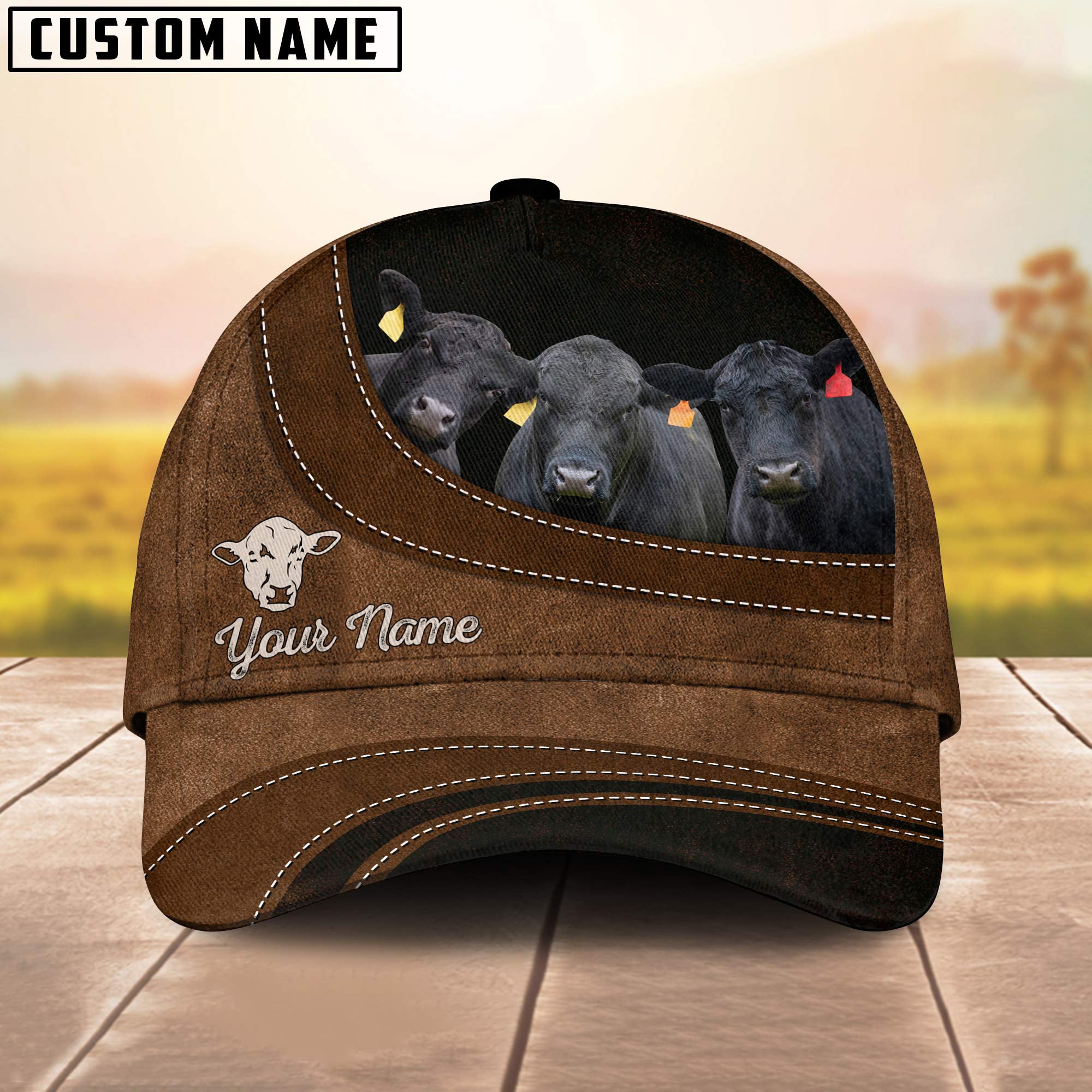 Brangus Happiness Customized Name Cap