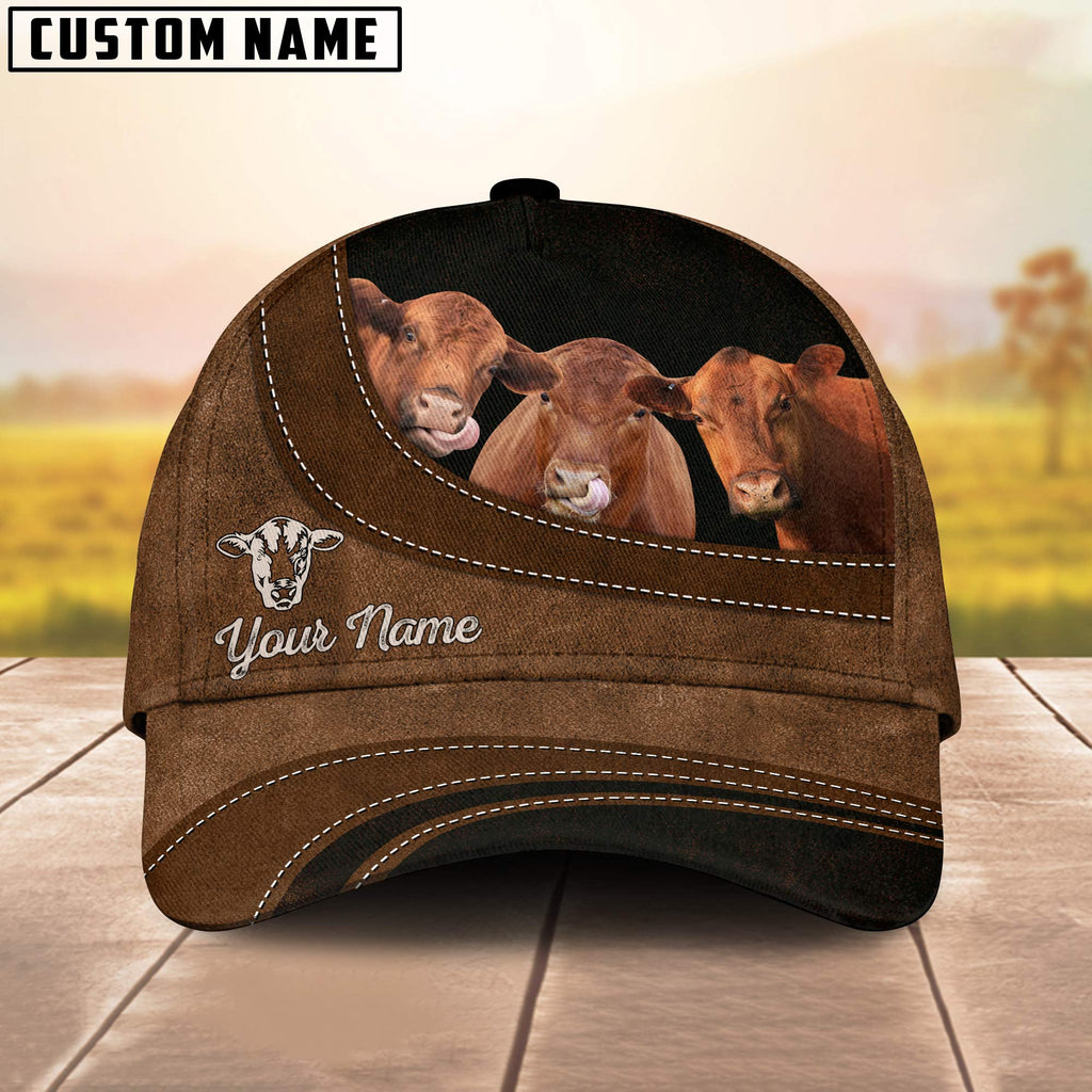 Red Angus Happiness Customized Name Cap