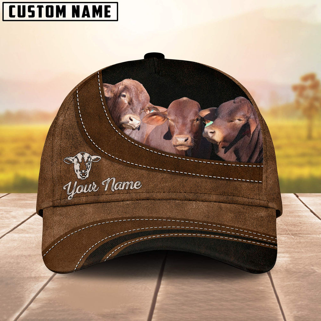 Red Brangus Happiness Customized Name Cap