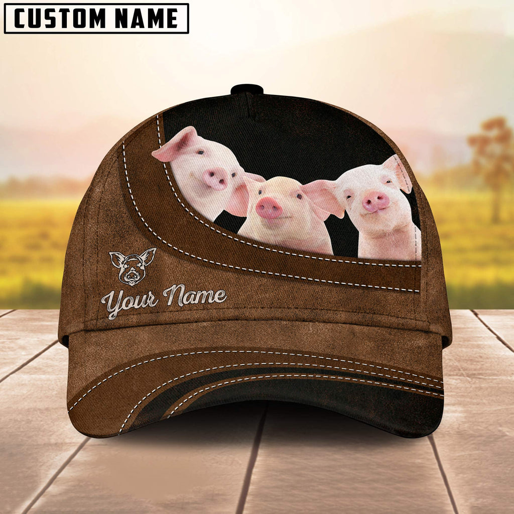Pig Happiness Customized Name Cap