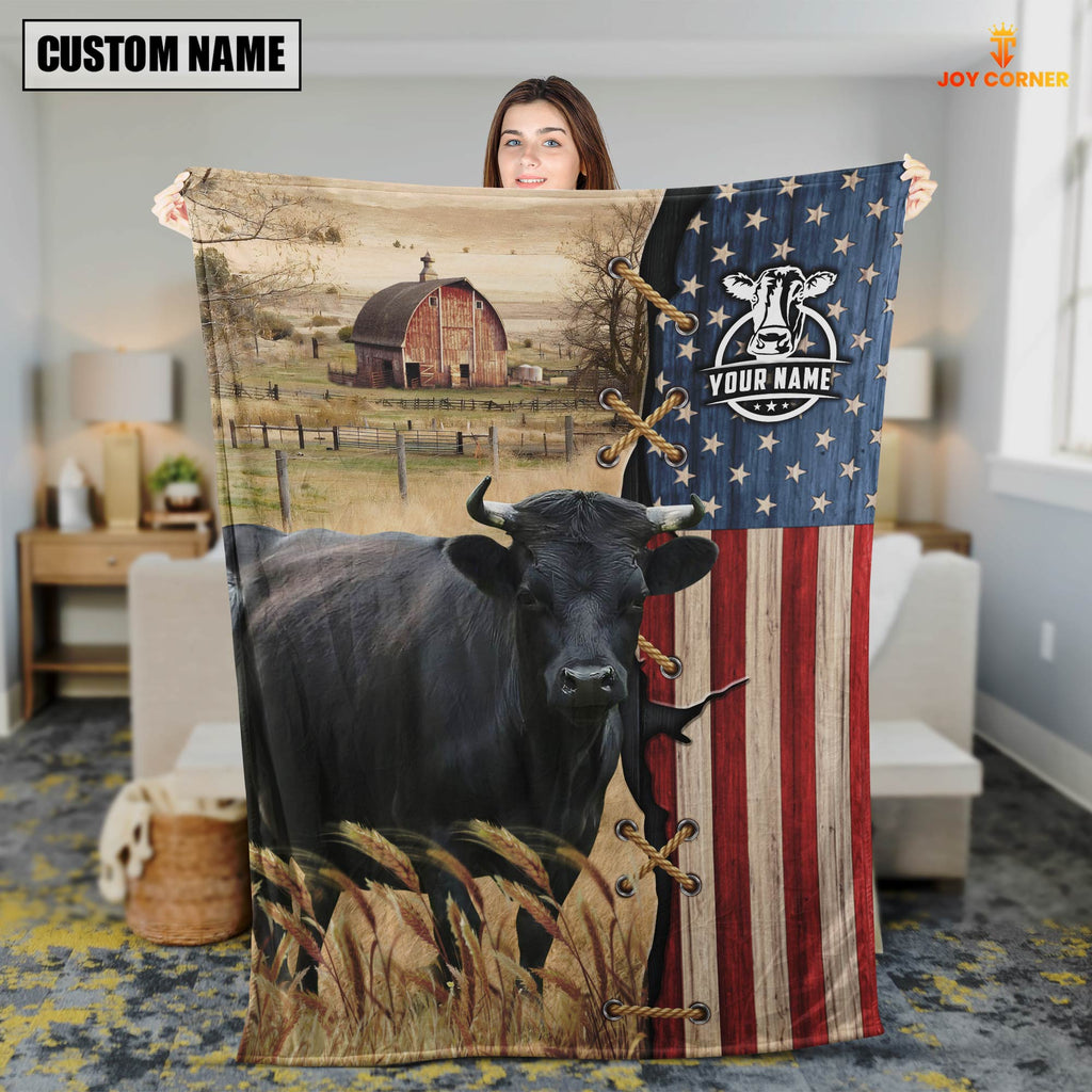 Personalized Name Dexter Flag Vintage Blanket