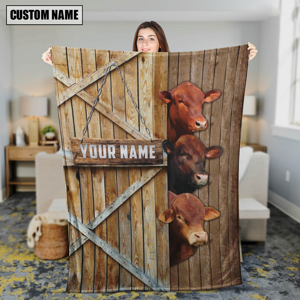 Personalized Name Beefmaster Barn Blanket