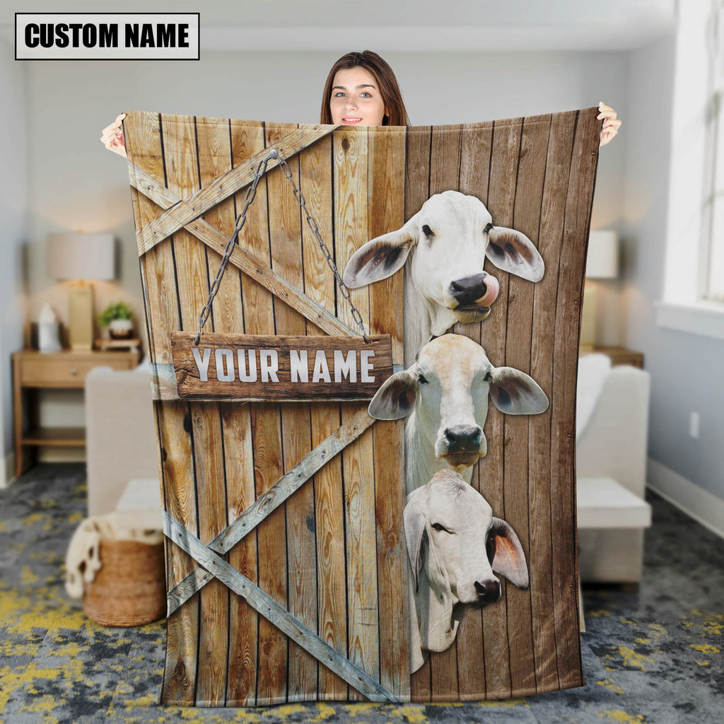 Personalized Name Brahman Barn Blanket