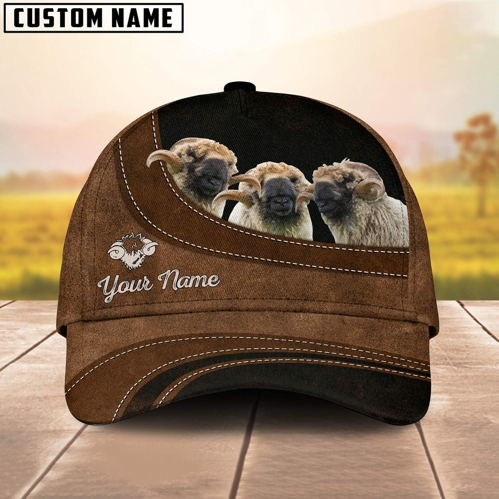 Valais Blacknose Ram Happiness Customized Name Cap