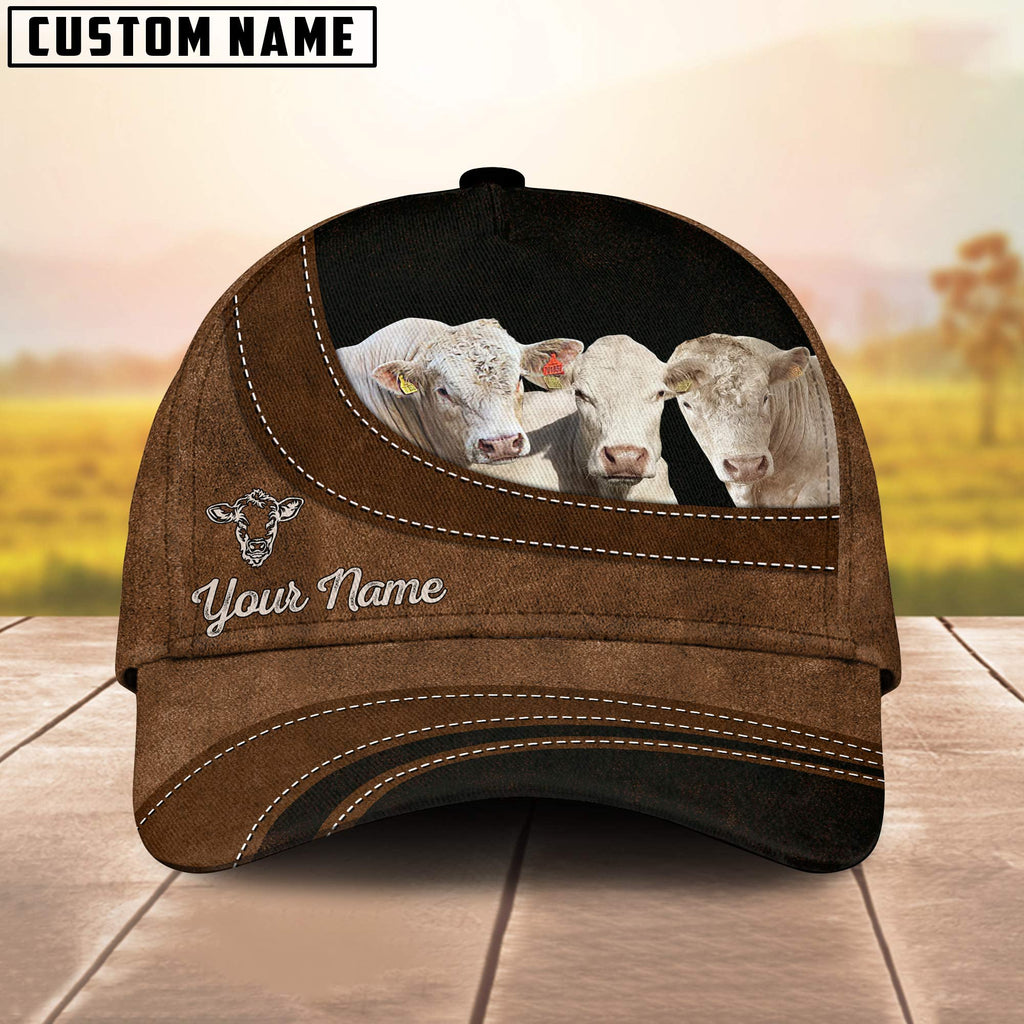 Polled Charolais Happiness Customized Name Cap