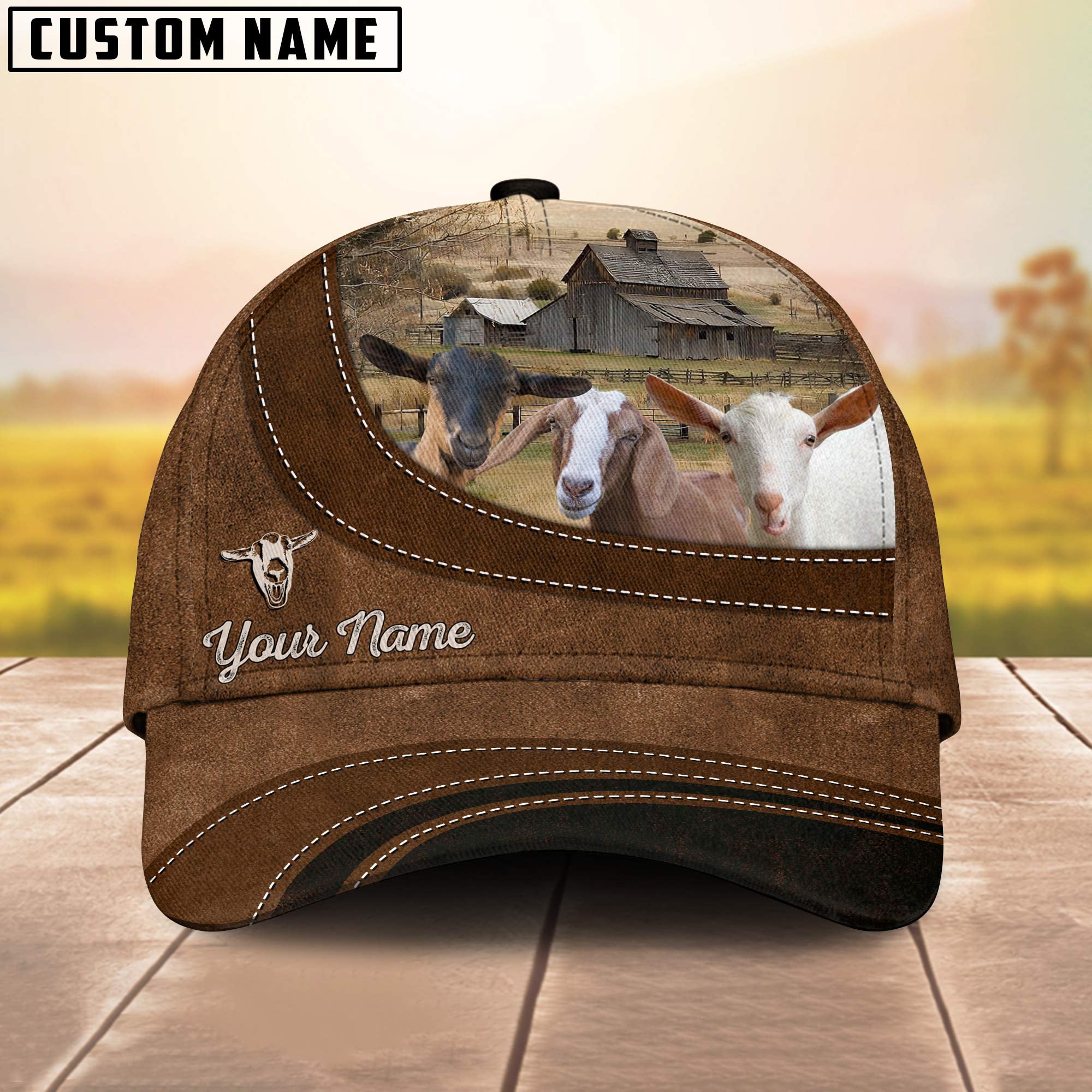 Nubian, Alpine and Saanen Goat Happiness Customized Name Cap
