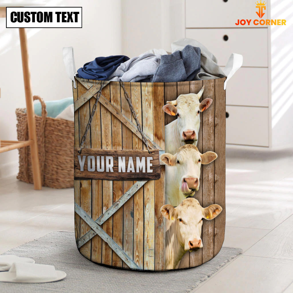Charolais Barn Custom Name Laundry Basket