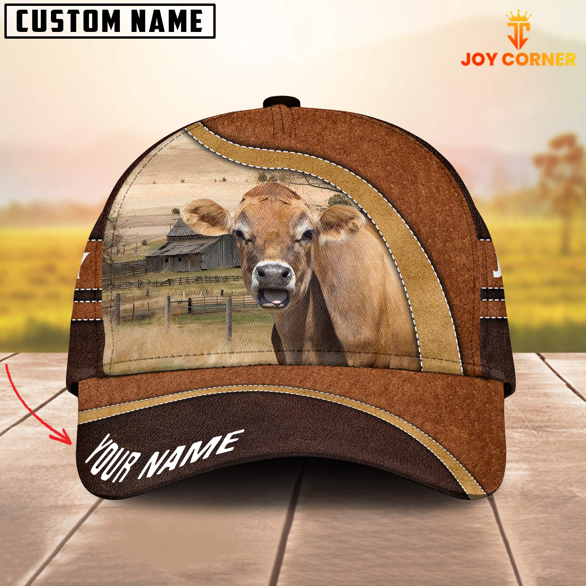 Jersey Happy Face Customized Name Cap