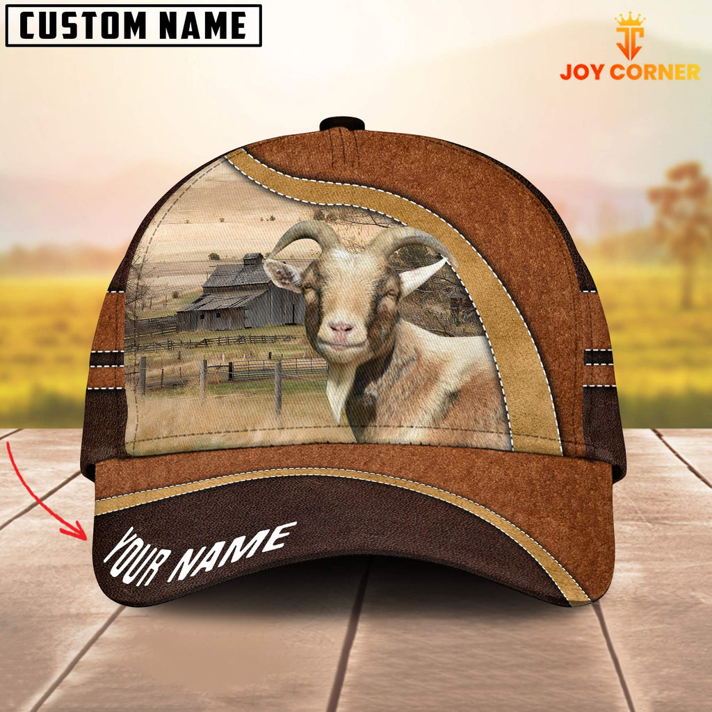 Goat Happy Face Customized Name Cap