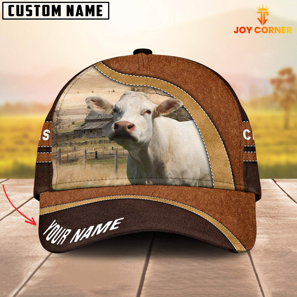 Charolais No Horn Happy Face Customized Name Cap