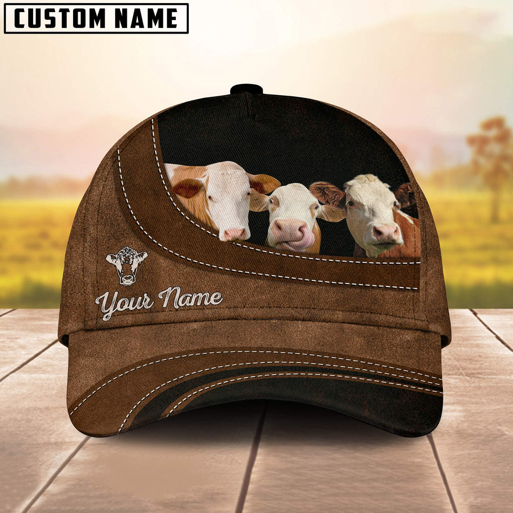 Simmental Happiness Customized Name Cap