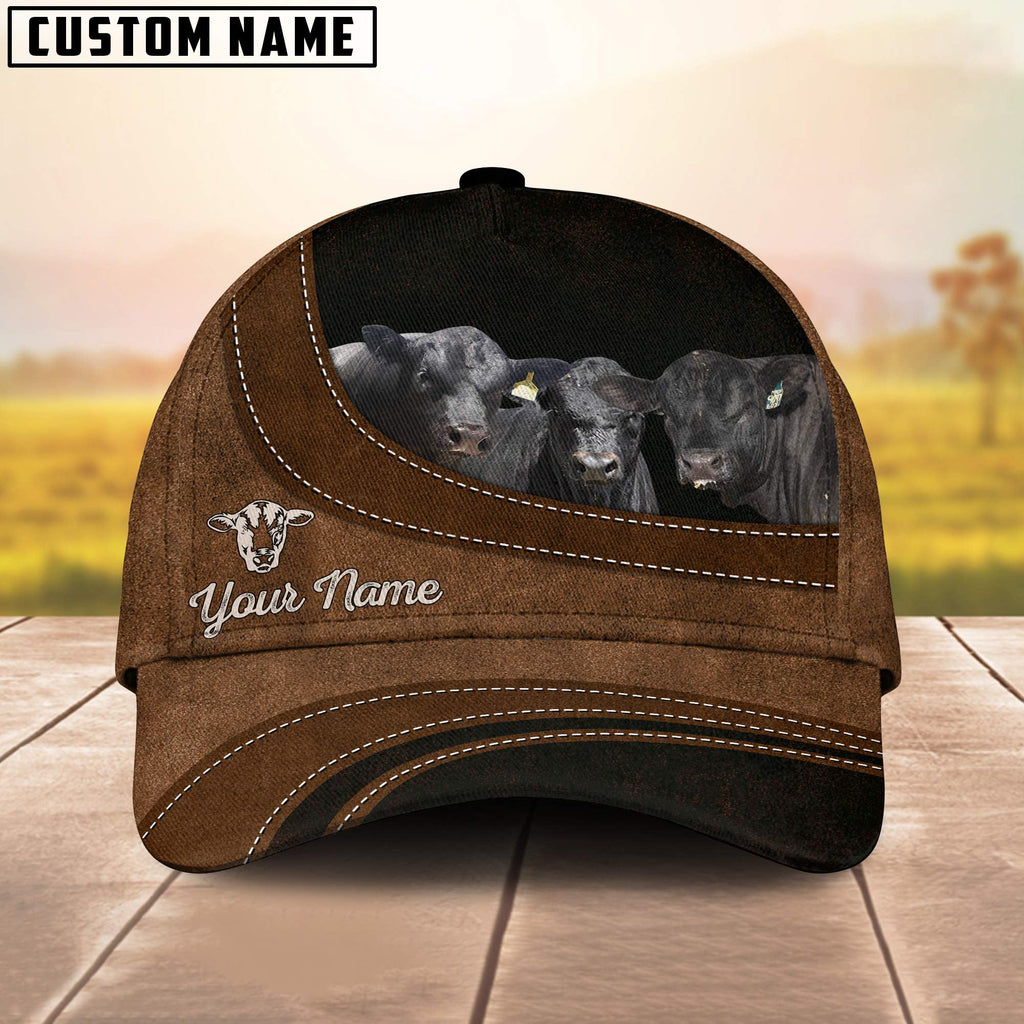 Black Simmental Happiness Customized Name Cap