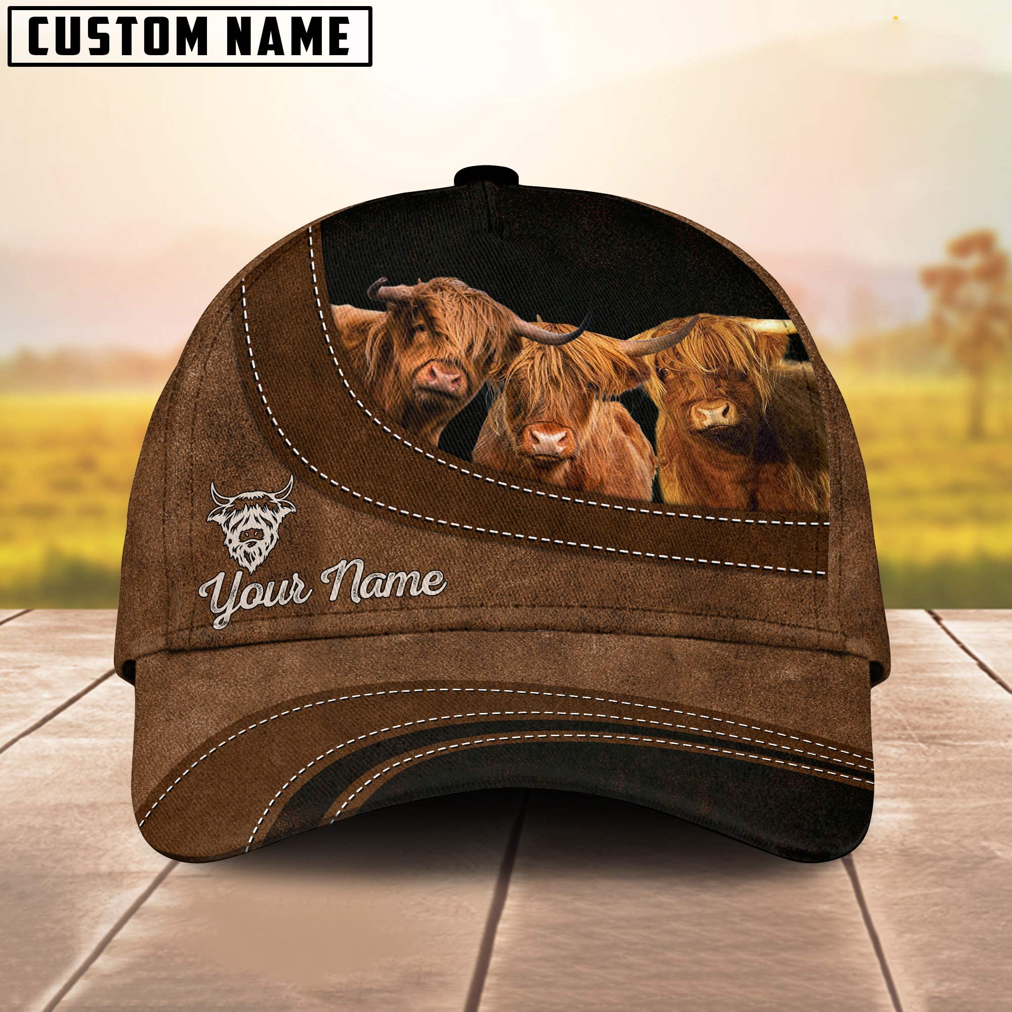 Highland Happiness Customized Name Cap