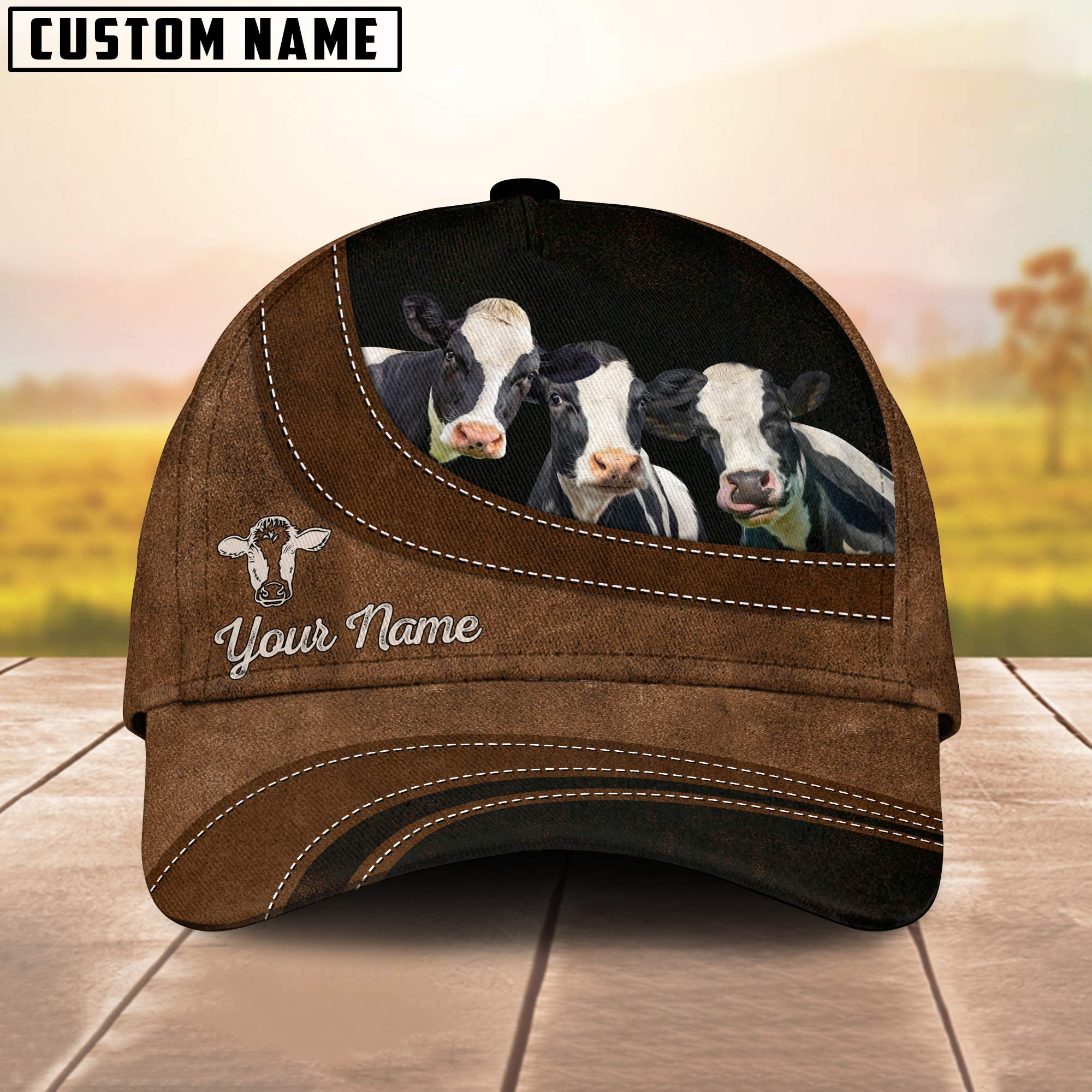 Holstein Happiness Customized Name Cap
