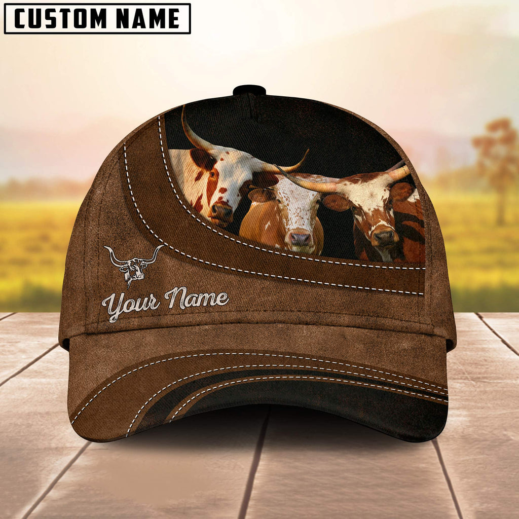 Texas Longhorn Happiness Customized Name Cap