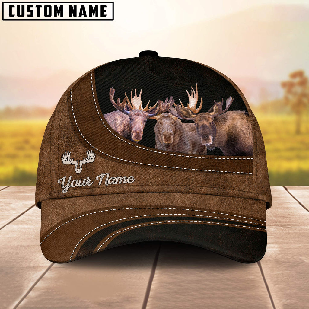 Moose Happiness Customized Name Cap