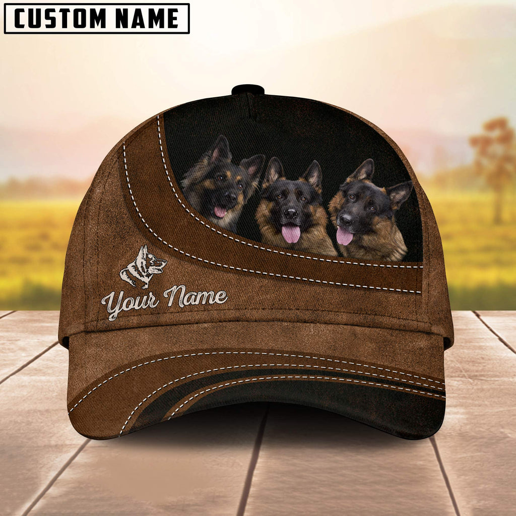 German Shepherds Happiness Customized Name Cap