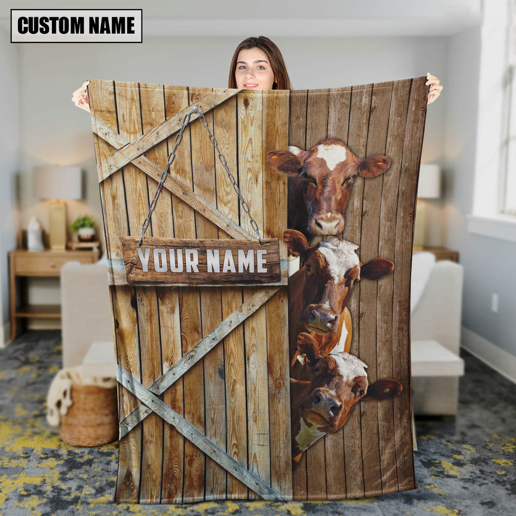 Personalized Name Ayrshire Barn Blanket