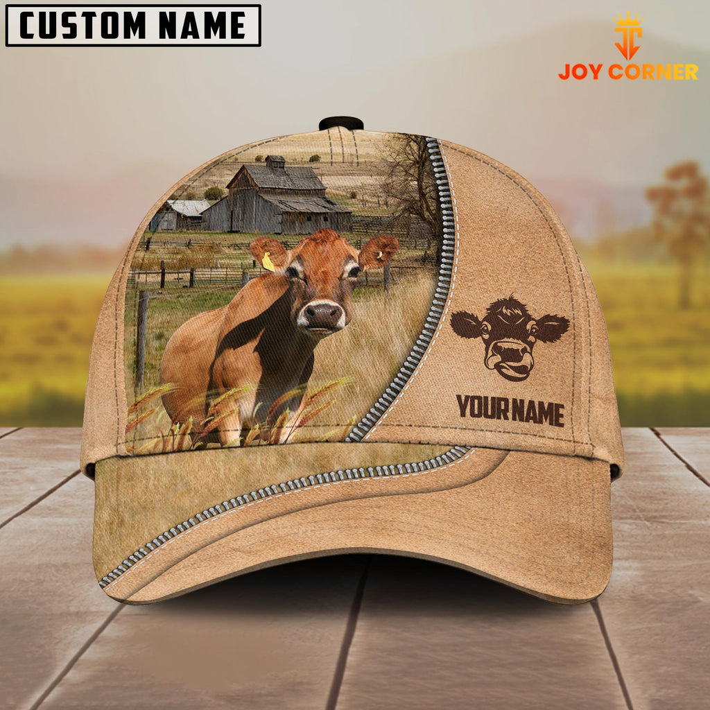 Jersey Farming Light Brown Customized Name Cap