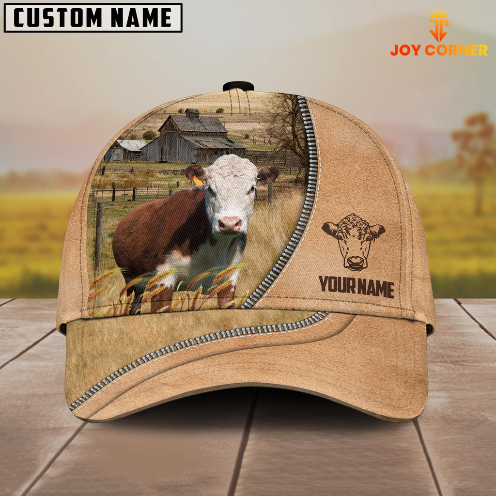 Hereford Farming Light Brown Customized Name Cap