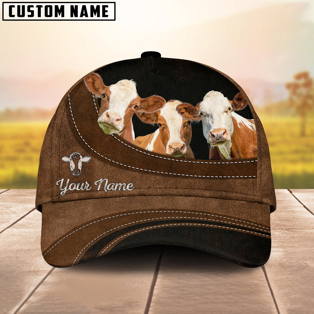 Red Holstein Happiness Customized Name Cap