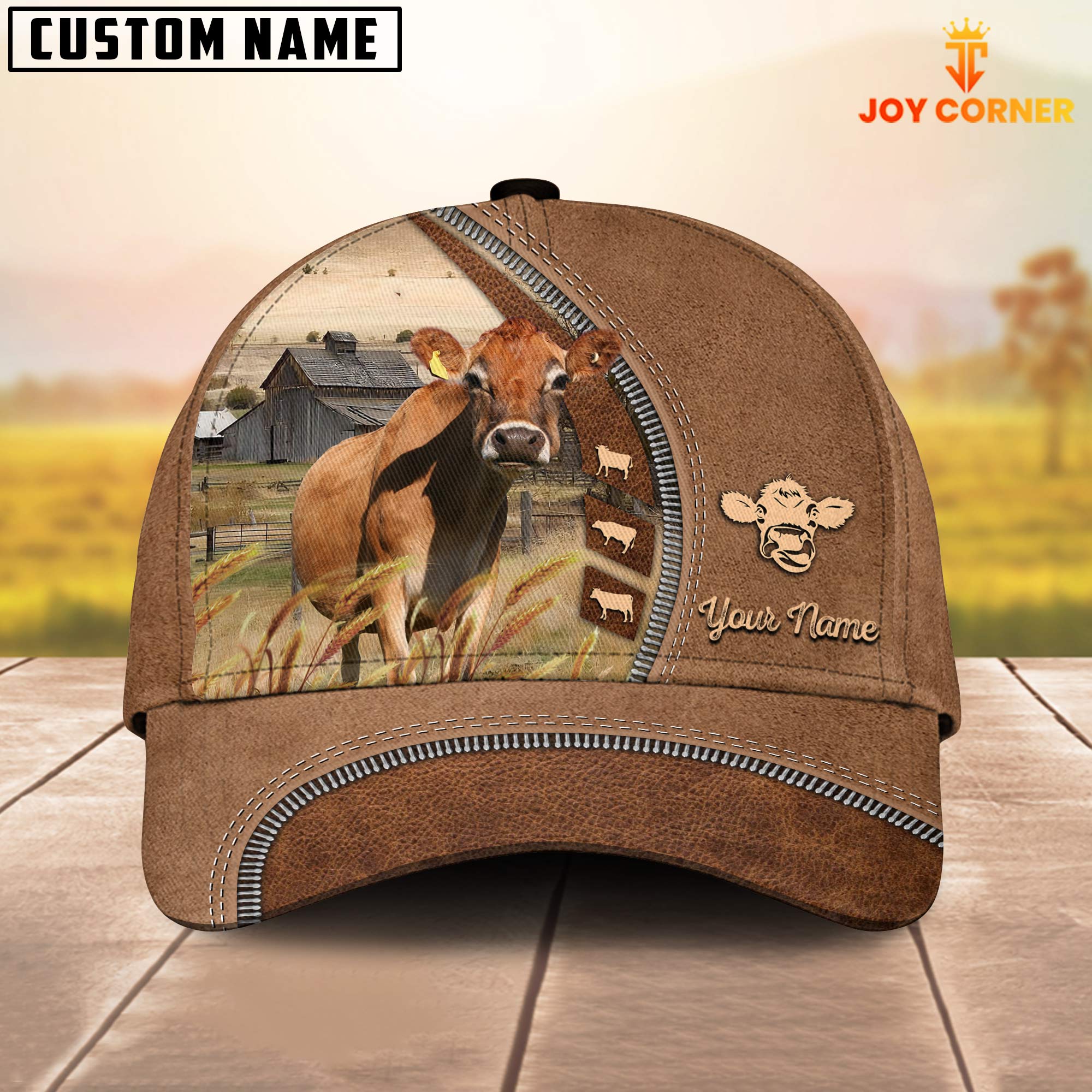 Jersey Farming Land Customized Name Cap