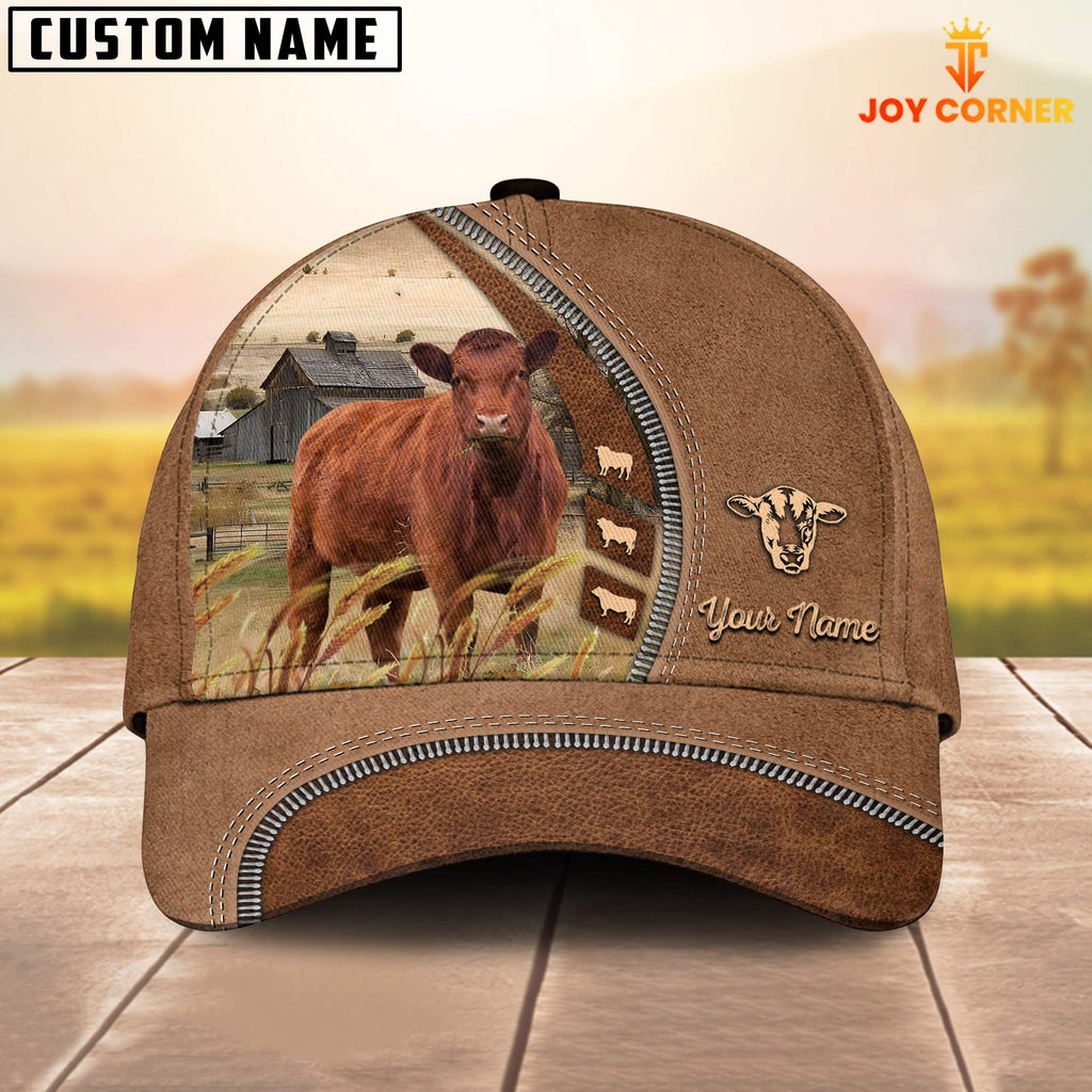 Red Angus Farming Land Customized Name Cap