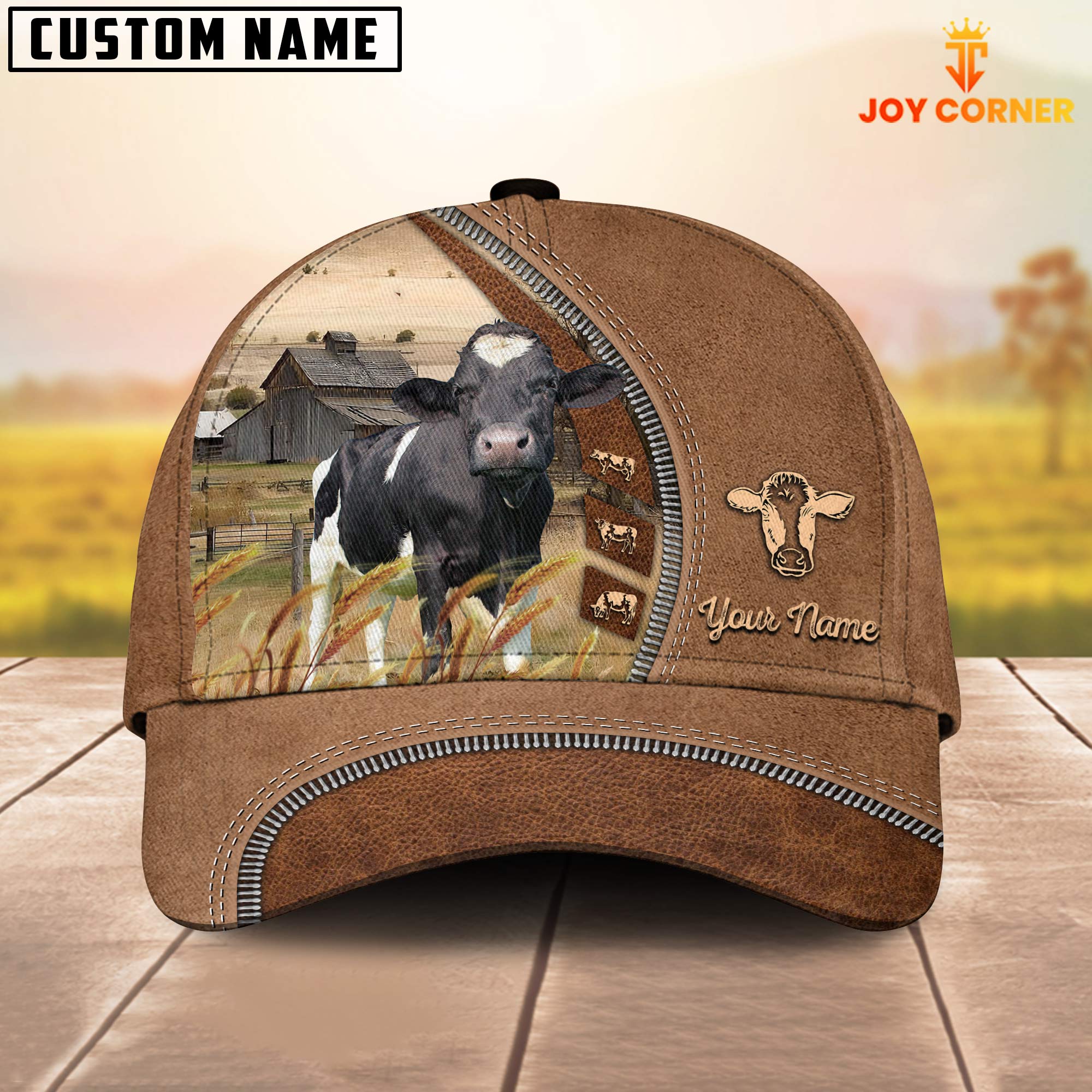 Holstein Farming Land Customized Name Cap