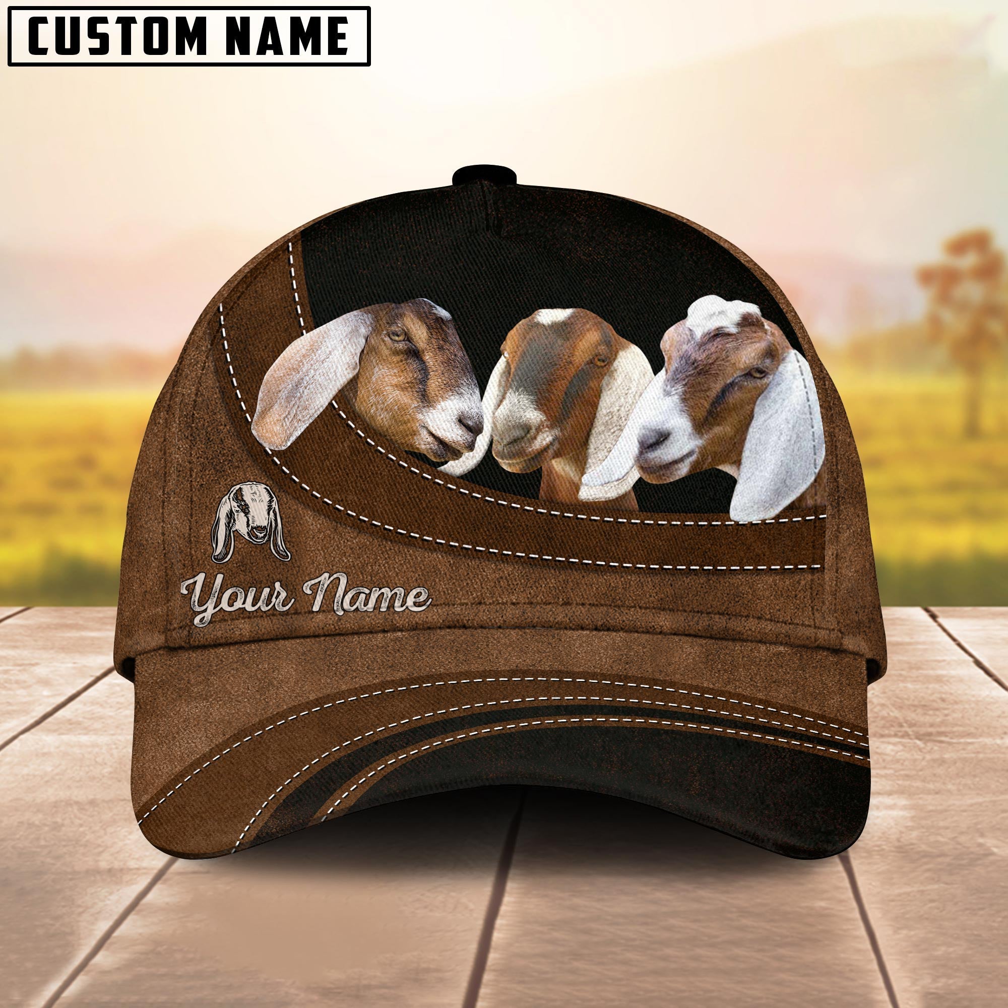 Anglo Nubian Goats Happiness Customized Name Cap