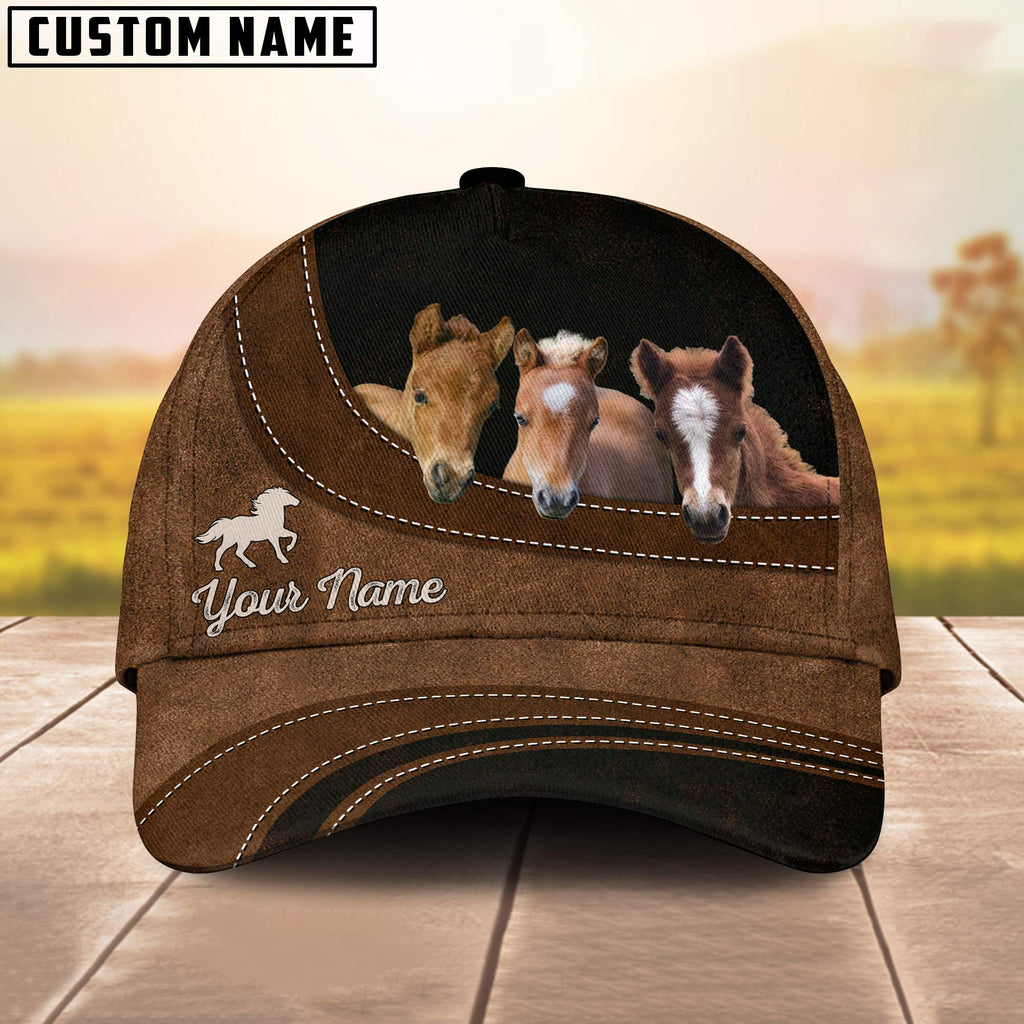 Miniature Horses Happiness Customized Name Cap