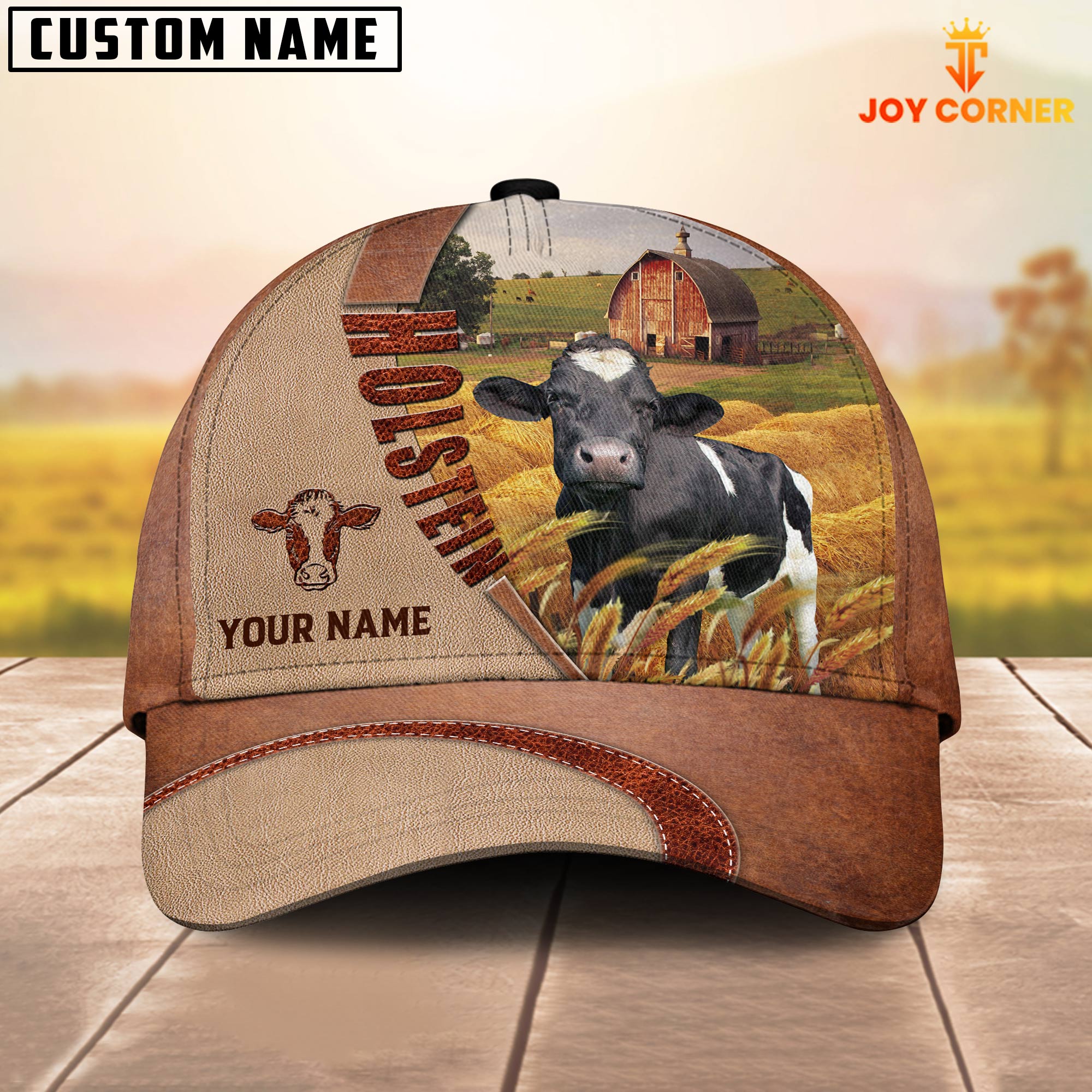 Personalized Name Holstein Farm Barn Cap