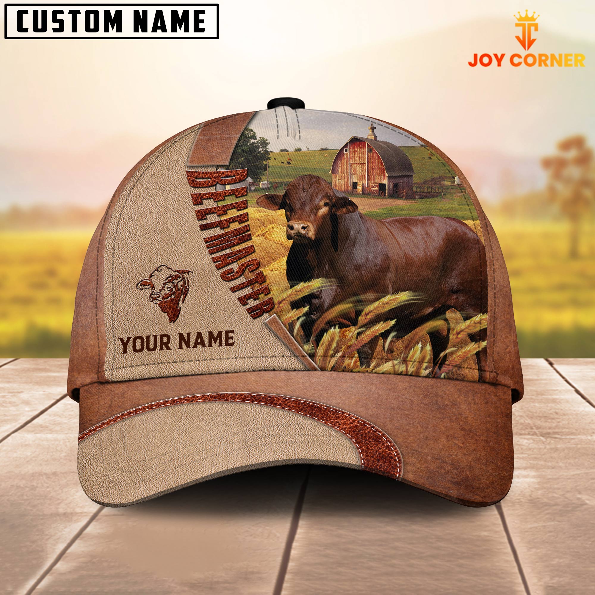 Personalized Name Beefmaster Farm Barn Cap