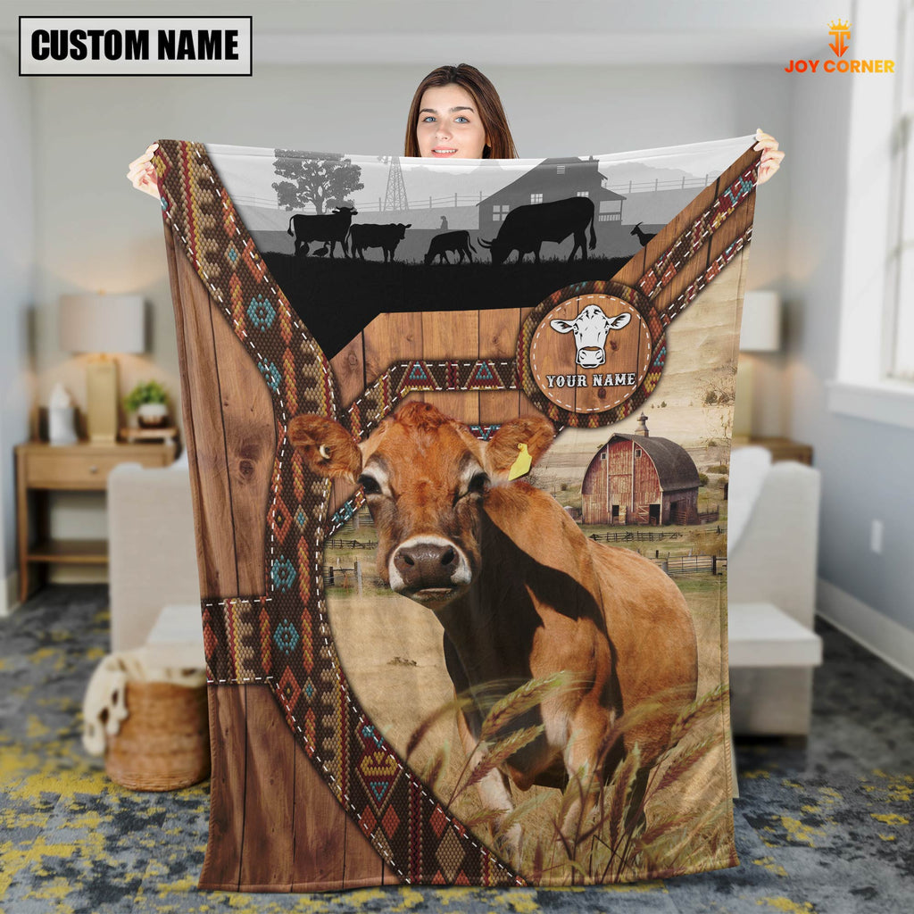 Jersey Custom Name Brocade Pattern Blanket