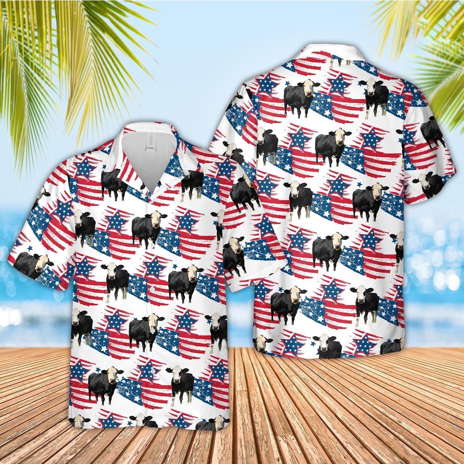 Unique Black Baldy Happy Flag 3D Hawaiian Shirt