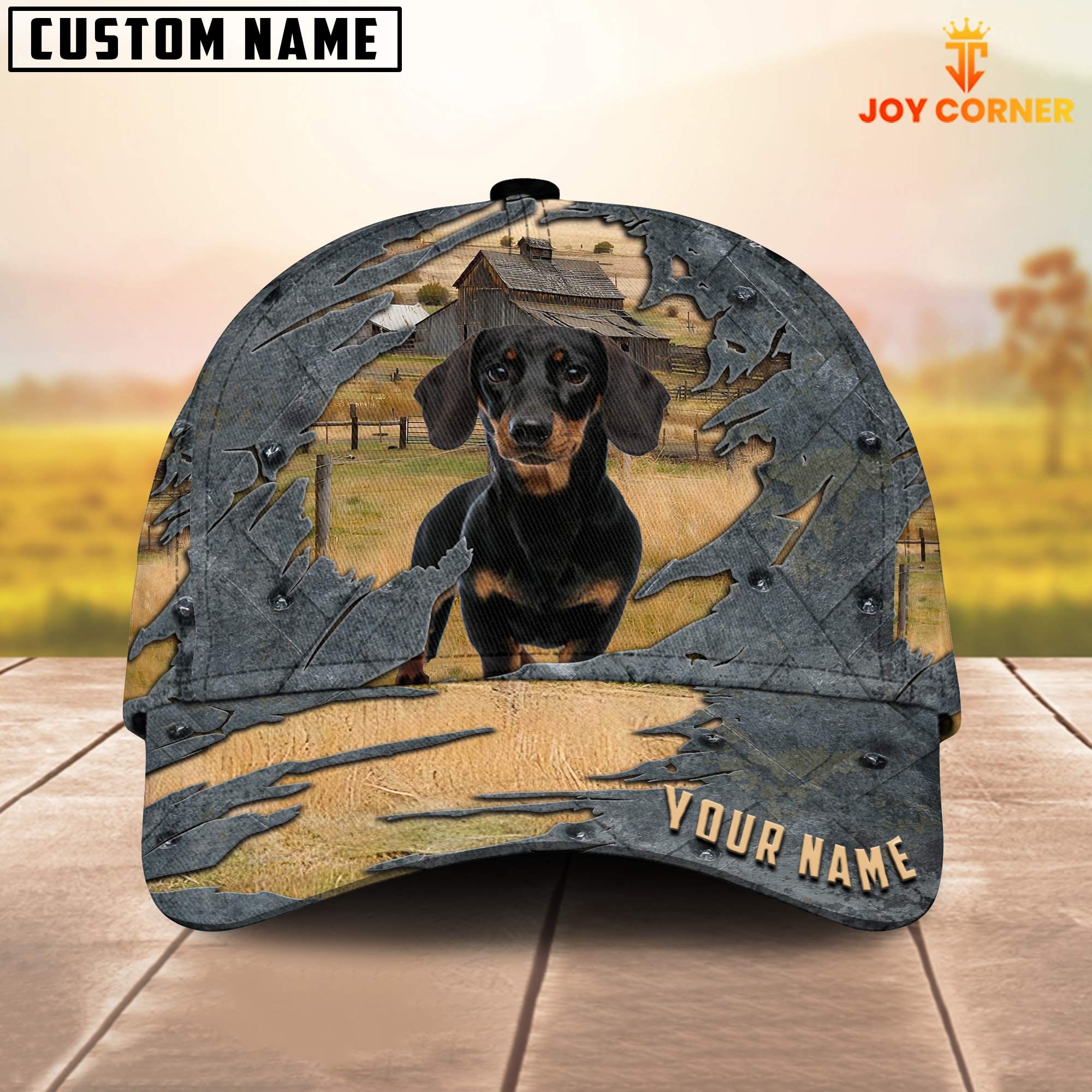 Dachshund Customized Name Cap