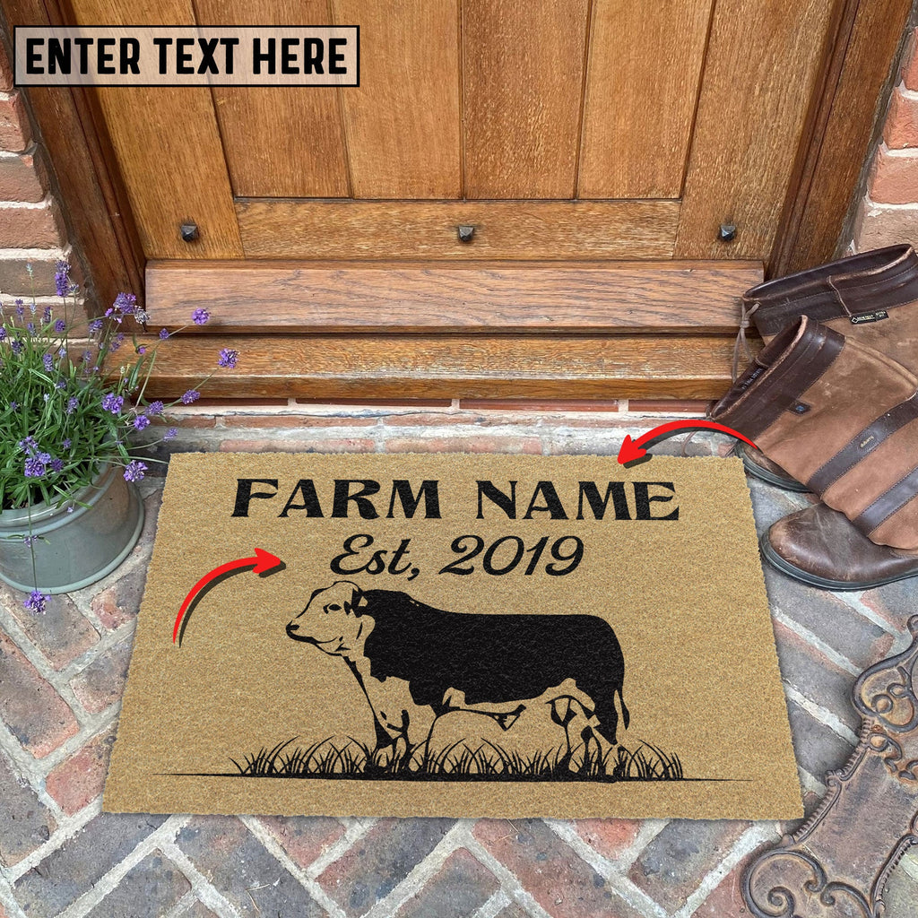 Hereford Custom Farm Name Custom Year Coir Doormat