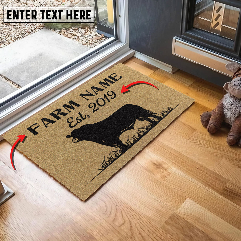 Beefmaster Custom Farm Name Custom Year Coir Doormat