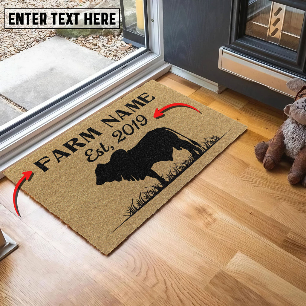 Brahman Custom Farm Name Custom Year Coir Doormat