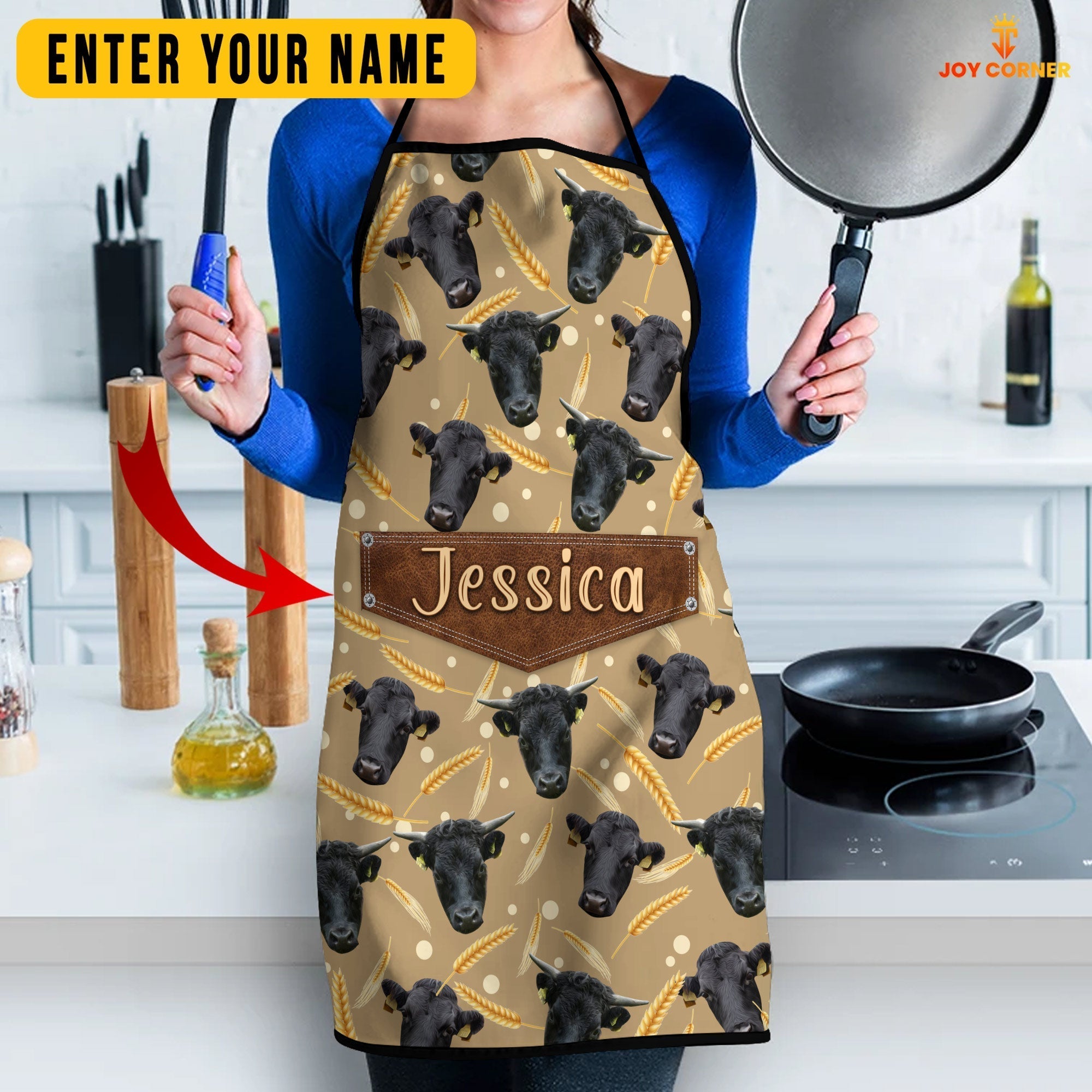 Dexter Happy Face Custom Name Apron