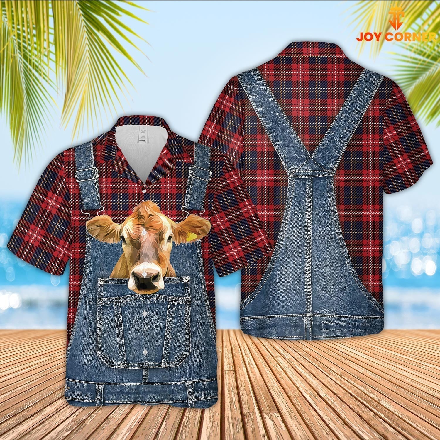 Unique Jersey Red Plaid Pattern 3D Shirts
