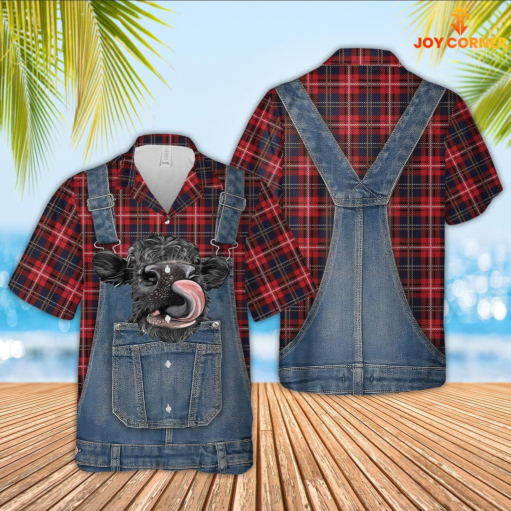 Unique Dexter Red Plaid Pattern 3D Shirts