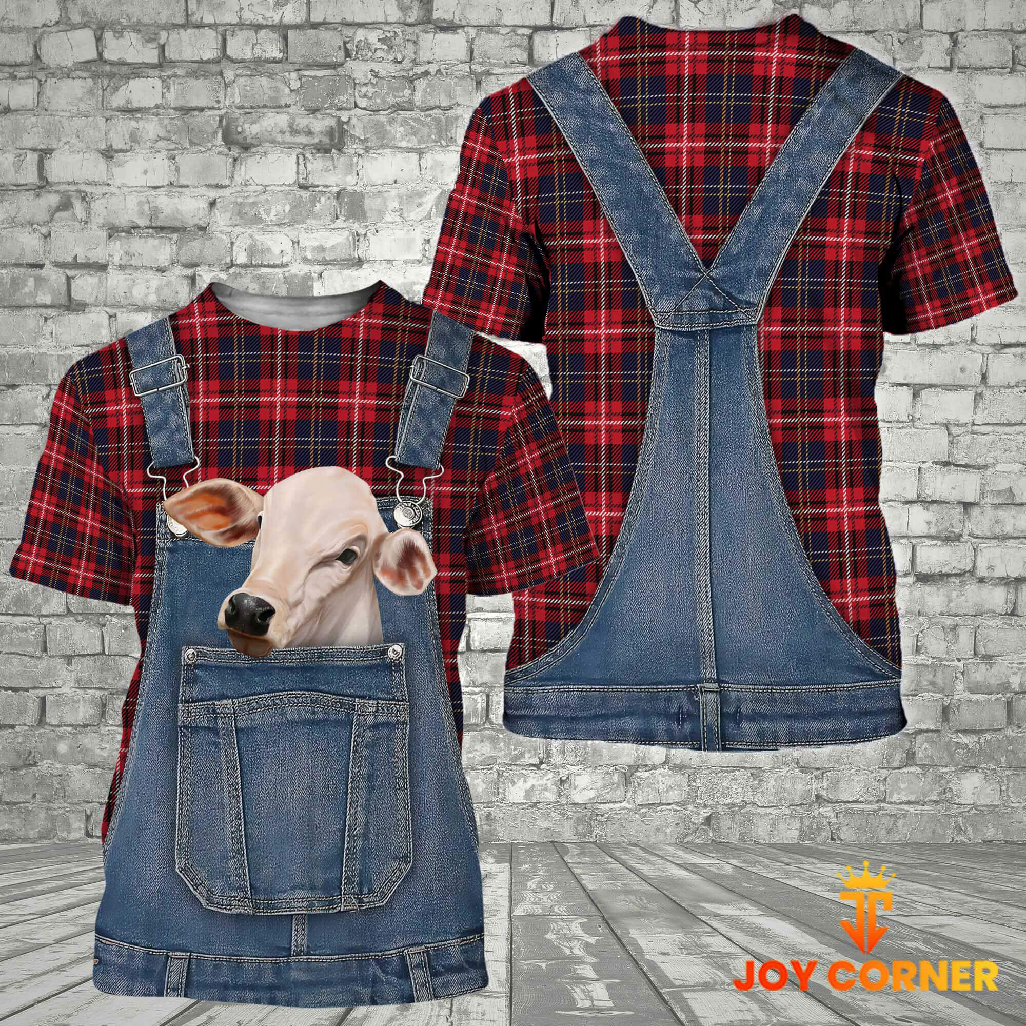 Unique Brahman Red Plaid Pattern 3D Shirts