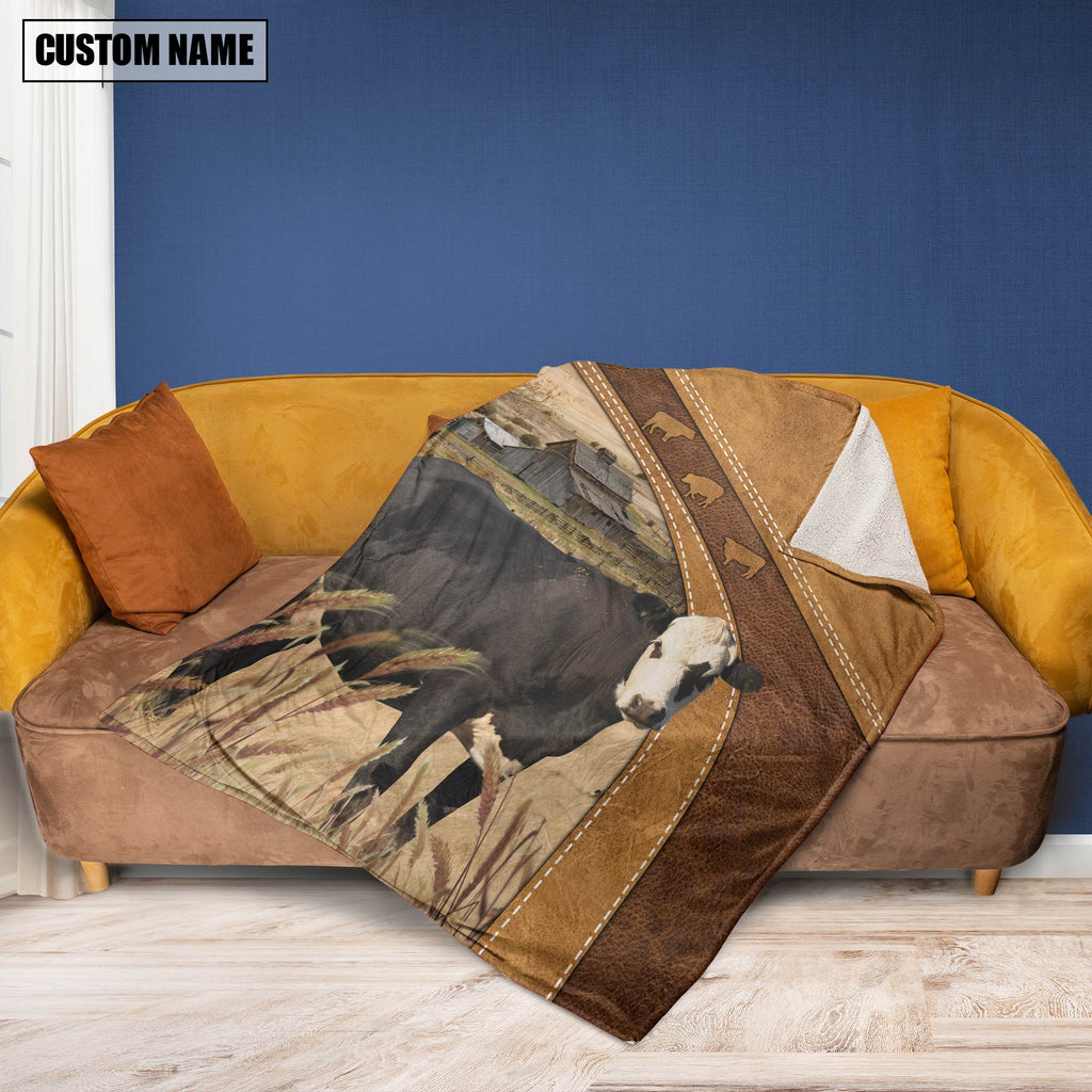 Black Hereford Custom Name Blanket Collection